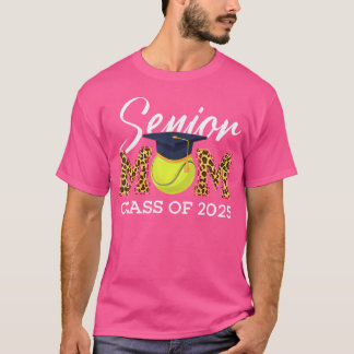Senior Tennis Mam Class of 2025 Leopard Afstuderen T-shirt