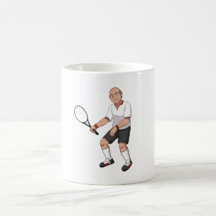 Senior Tennis Player Koffiemok