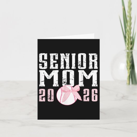 Senior Terug naar school 2026 Baseball Bow CL van Kaart (Voorkant)