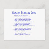 Senior Texting Code Briefkaart (Voorkant)