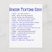 Senior Texting Code Briefkaart (Voorkant)