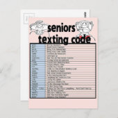 Senior Texting Code Briefkaart (Voorkant / Achterkant)
