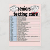 Senior Texting Code Briefkaart (Voorkant)