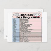 Senior Texting Code Briefkaart (Voorkant / Achterkant)
