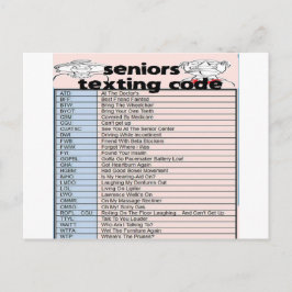 Senior Texting Code Briefkaart
