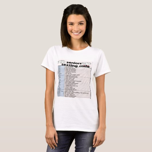 Senior Texting Code T-shirt (Voorkant volledig)