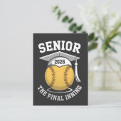 Senior The Final Inning 2026 Softbal Afstuderen Aankondigingskaart (Staand voorkant)