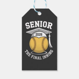 Senior The Final Inning 2026 Softbal Afstuderen Cadeaulabel