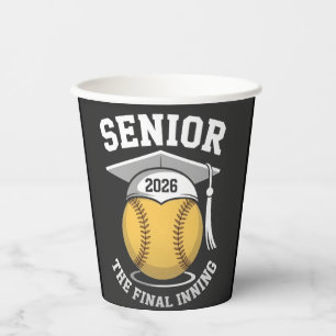 Senior The Final Inning 2026 Softbal Afstuderen Papieren Bekers