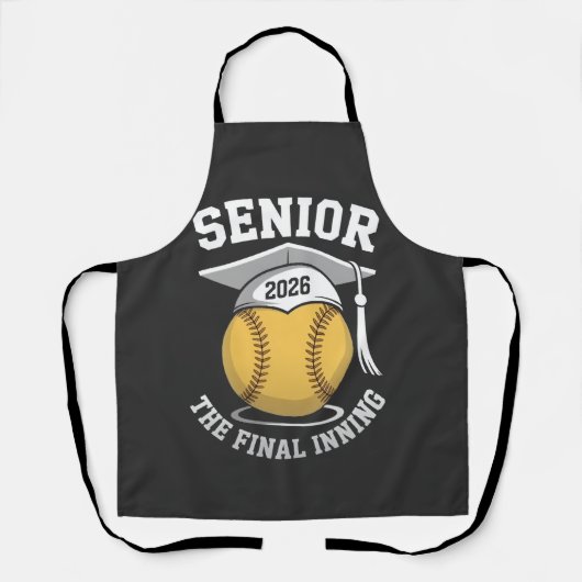 Senior The Final Inning 2026 Softbal Afstuderen  Schort (Voorkant)