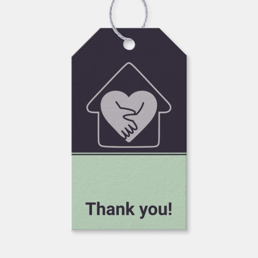 Senior Thuiszorg Aangepast dank u Cadeau Labels Cadeaulabel (Voorkant)