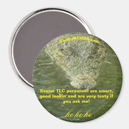 Senior TLC Personeel leuke gator magnet (Voorkant / Achterkant)