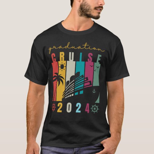Senior Trip Cruise Afstuderen AW Ship Palm Tree T-shirt (Voorkant)
