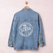 Senior Trip in Progress Palm Tree Beach 50th 60th Denim Jacket (Hangar)