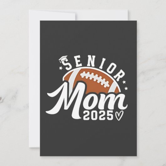 Senior trotse moeder 2025 Fantasy Football Graduat Kaart (Voorkant)