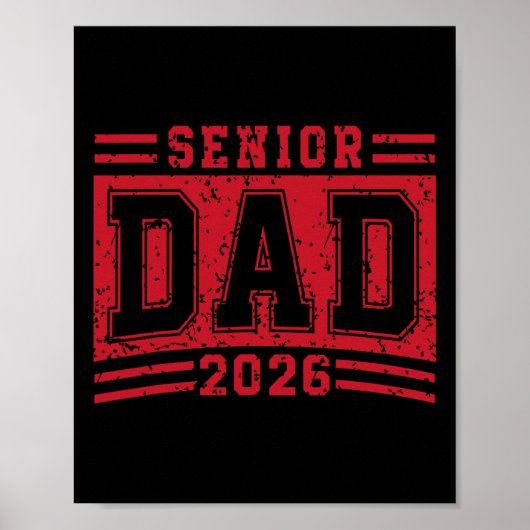 Senior vader 2026 afstudeer trotse vader afgestude poster (Voorkant)