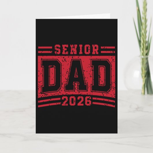 Senior vader 2026 afstuderen trotse vader afgestud kaart (Voorkant)