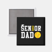 Senior Vader 2026 Softbal Afstudeerklas 2026 Magneet (Voorkant / Achterkant)