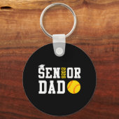 Senior Vader 2026 Softbal Afstudeerklas 2026 Sleutelhanger (Voorkant)