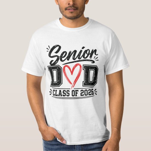 senior vader klas van 2026 t-shirt (Voorkant)