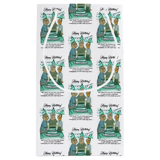 Senior Verjaardag Kleine Gift Bag Klein Cadeauzakje (Achterkant)