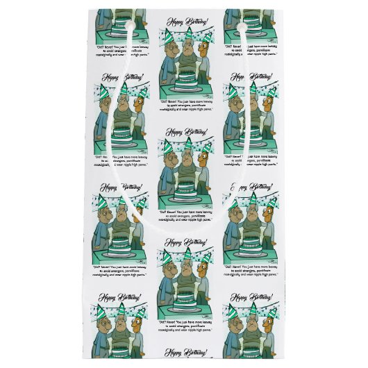 Senior Verjaardag Kleine Gift Bag Klein Cadeauzakje (Voorkant)