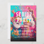 Senior verjaardagsfeestje en grootouders feesten kaart (Voorkant)