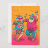 Senior verjaardagsfeestje en grootouders kaart (Achterkant)