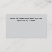 Senior verzorger Eenvoudige Visitekaartjes (Achterkant)