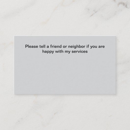 Senior verzorger Eenvoudige Visitekaartjes (Achterkant)