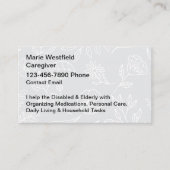 Senior verzorger Eenvoudige Visitekaartjes (Voorkant)