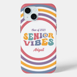 Senior Vibes Groovy Afstudeerklas 2026 iPhone 15 Case