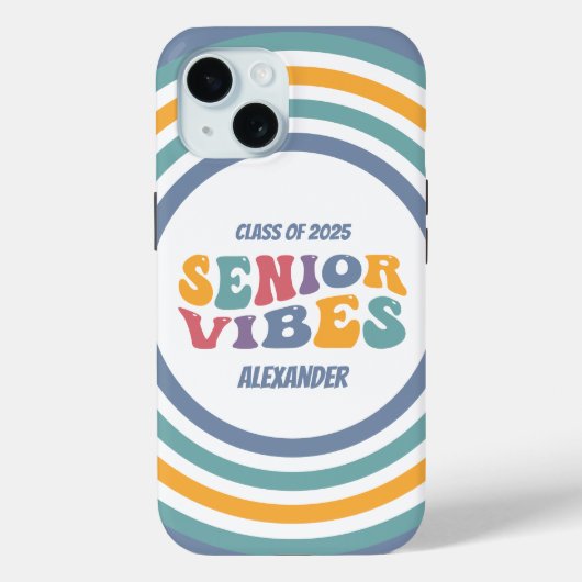 Senior Vibes Klasse van 2025 Afstudeerder Case-Mate iPhone Case (Achterkant)