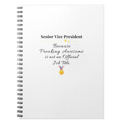 Senior Vice President Notitieboek (Voorkant)