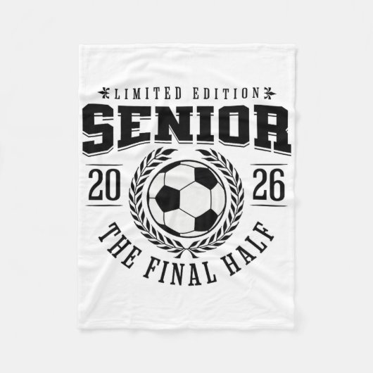 Senior Voetbal 2026 De Laatste Helft Fleece Deken (Voorkant)