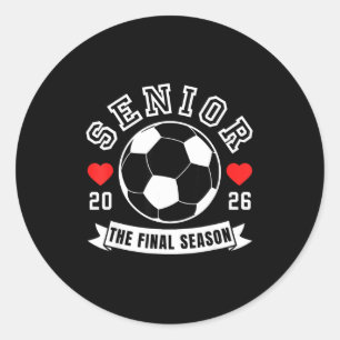 Senior voetbal 2026 het laatste seizoen bemanning  ronde sticker