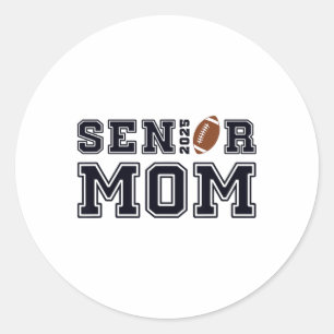 Senior Voetbal Mom CL van 2025 Afstuderen Afstuder Ronde Sticker