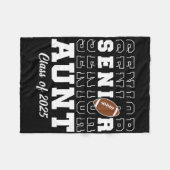 Senior Voetbal Tante CL van 2025 Afstuderen Afstud Fleece Deken (Voorkant (Horizontaal))