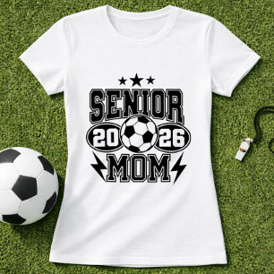 Senior Voetbalmoeder 2026 Varsity Typografie T-shirt
