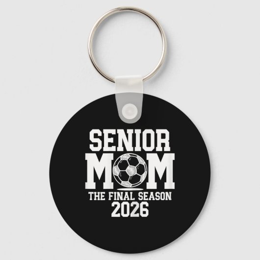 Senior Voetbalmoeder, Cl van 2026 Seniorenavond Af Sleutelhanger (Voorkant)