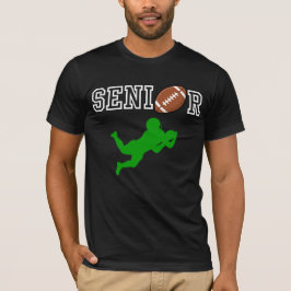 Senior Voetbalspeler met Groene Silhouet T-shirt
