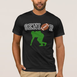 Senior Voetbalspeler met Groene Silhouet T-shirt