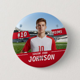 Senior Voetbalteam Speler Aangepaste Kleur Sportar Ronde Button 5,7 Cm