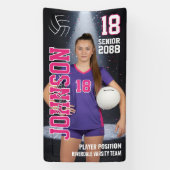 Senior Volleyball Girls Player Custom Sports Photo Spandoek (Verticaal)