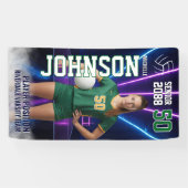 Senior Volleyball Player Customized Portrait Photo Spandoek (Horizontaal)