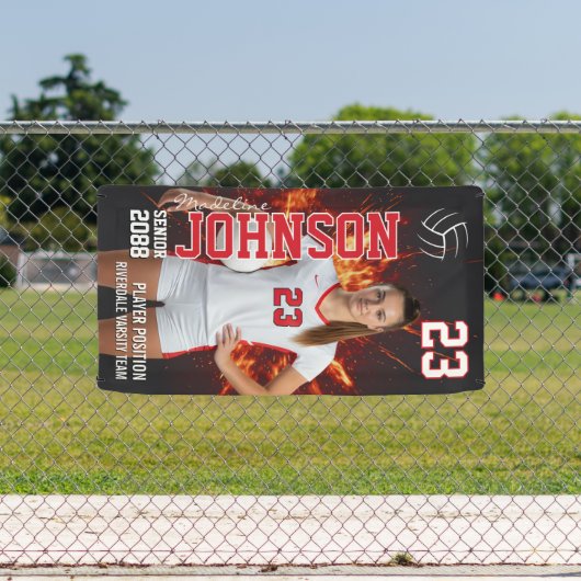 Senior Volleyball Player Sports Photo Vertical Spandoek (Insitu)