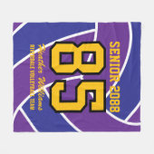 Senior Volleyball Team Custom Jersey Number Fleece Deken (Voorkant (Horizontaal))