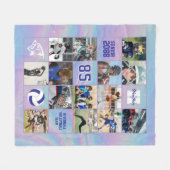 Senior Volleyball Team Custom Photo Iridescent Fleece Deken (Voorkant (Horizontaal))