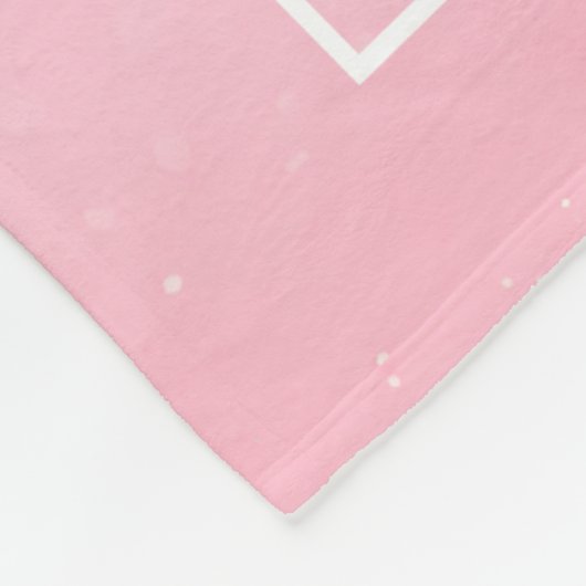 Senior Volleyball Team Custom Photo Pink Confetti Fleece Deken (Hoek)