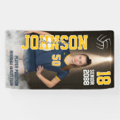 Senior Volleyball Team Player Custom Sports Photo Spandoek (Horizontaal)